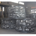 Molded carbon graphite for continuous casting of copper