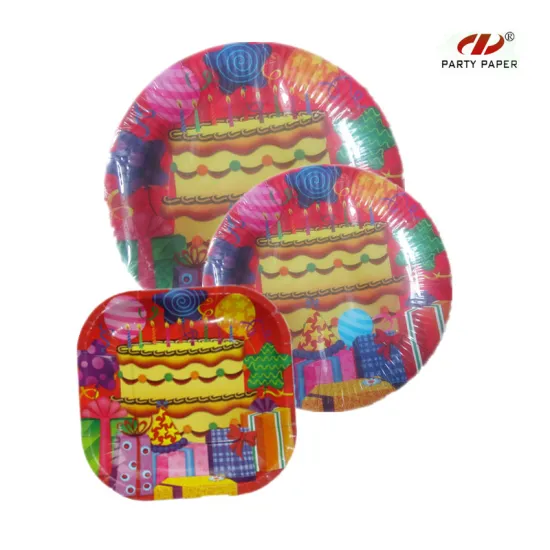 9 Inch Disposable Birthday Paper Plates