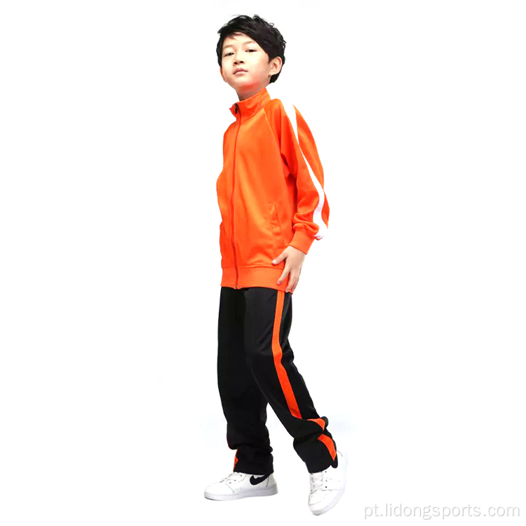 Conjunto de trajes infantis de manga longa casual 2pcs Conjunto de trajes infantis