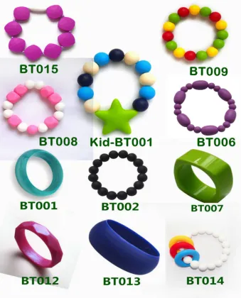 Wholesale Customized Charm Silicone Charm Bead Bracelet For Activities