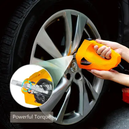 E-HEELP 12V 3 in 1 Car Electric Jack Lifting Set Built-in Flash LED Light with Impact Wrench & Air pump Car Scissor jack