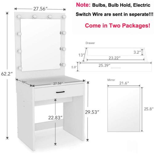 Vanity Dressing Table Dresser Desk with Large Drawer