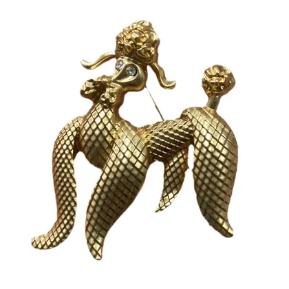 Dog Gold Anime Brooch Jewelry