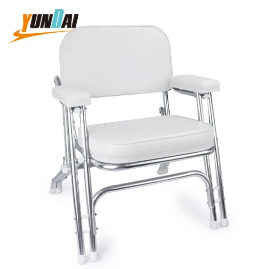 Buy Aluminum Yacht Marine Folding Deck Chairs with Armrest for Fishing Boats