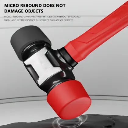 Red and black industrial hammer