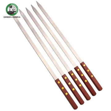 Kitchen Portable BBQ: Discover the Perfect Wide Flat Kebab Skewers Made of Stainless Steel