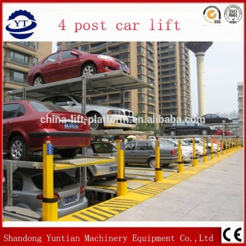 Four post parking car lift system for hot sales