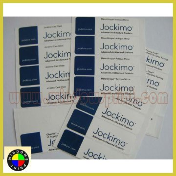 Adhesive White Plastic Sticker