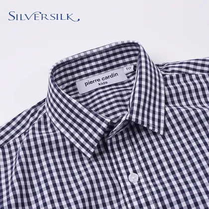 Trendy children poly cotton new model shirts boys