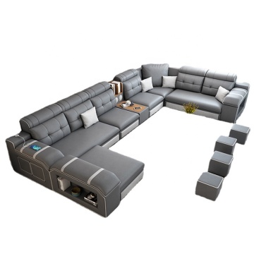 2024 Hot Selling Modern Luxury 7 Seater Fabric Leather Sofa Set for Living Room Furniture