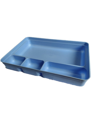 vacuum formed plastic packaging four compartment tray