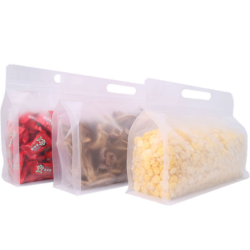 Zipper Plastic Flat Bottom transparent Bag