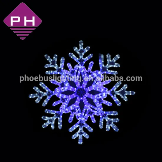 Hot selling large Christmas snowflake white and blue light