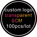 Logotipo de pegatina redonda personalizada