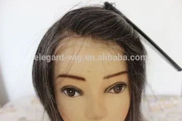 Elegant-wig human hair womens toupee, grey hair mens toupee good looking