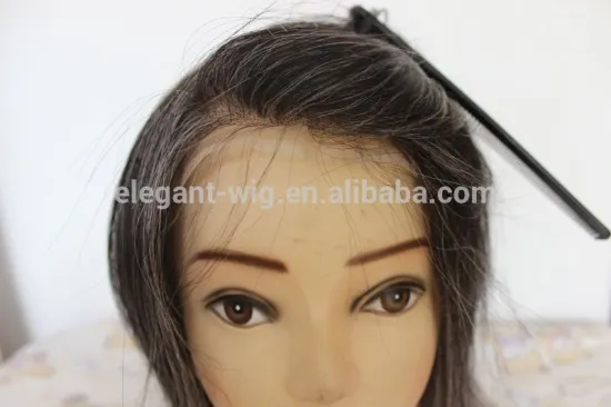 Elegant-wig human hair womens toupee, grey hair mens toupee good looking