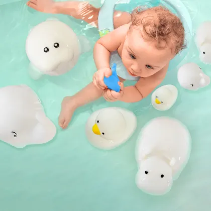 Waterproof Seven Color Touch Night Light for Kids' Bath Toys