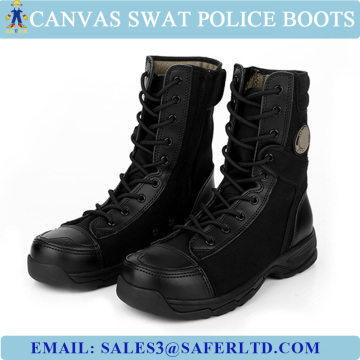 Canvas fabric swat police boots