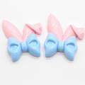 Cabochons in resina kawaii Flatback Candy Colors Ribbon Knot Bow Animal Rabbit Ear Patch Sticker Ornament Accessories