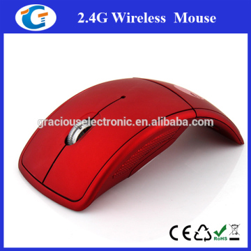 2.4ghz USB wireless mouse folding arc mouse for laptop