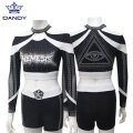 Neurri pertsonalizatua Rhinestones Cheerleader Neskentzako uniformea