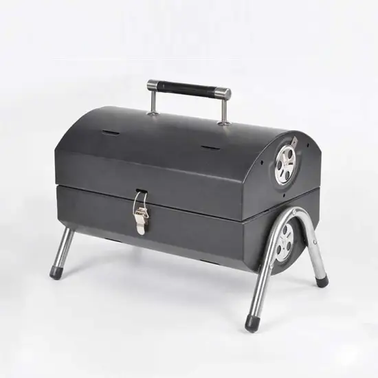 Mini Portable Two Cooking Side Smoker And Barbecue Grill Charcoal Bbq Grill For Outdoor Camping