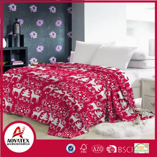 very warm polar fleece blanket as gift,christmas gift blanket