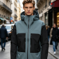Chaqueta con capucha duradera para hombre