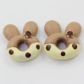 Kawaii Animal Lapin Donut Résine Cabochons Alimentaire Figurine Miniature DIY Bijoux Accessoires