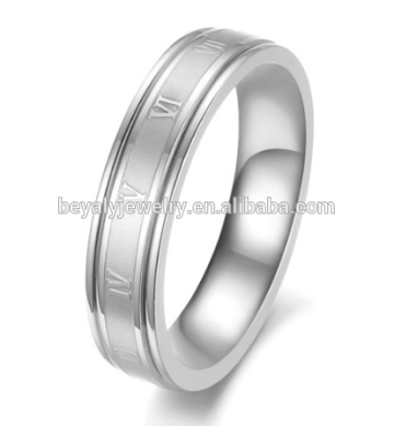Wholesale stainless steel Roman numeral ring women ring