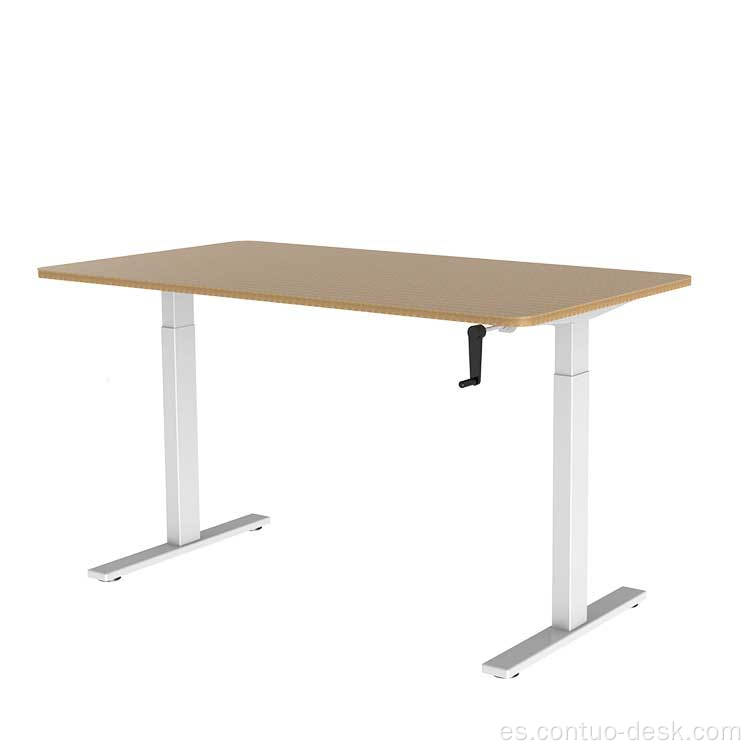 Altura manual de altura ajustable del escritorio de pie del escritorio de la mano Tabla ajustable con muebles de oficina