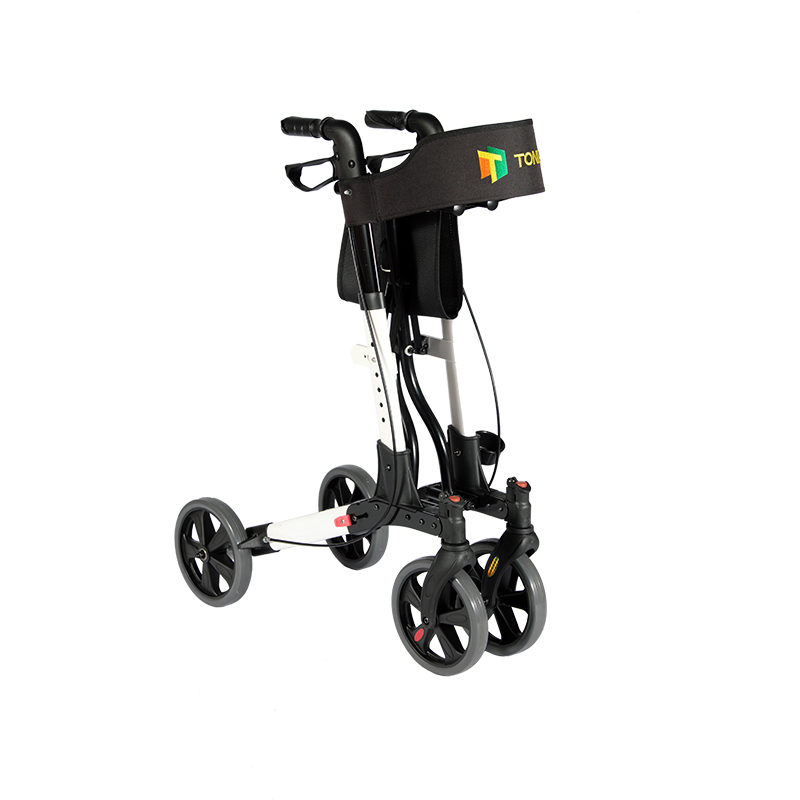 Ultra vouwen rollator walker met brede stoel 8 inch antiskid wielen compact ontwerp bakafwerking wandelaars voor senior