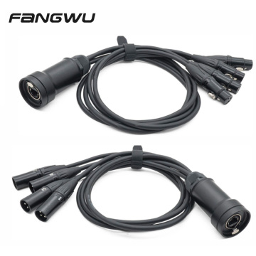 XLR Connector to CAT5/CAT6 Ethernet Cable: 4 Channel, 3 Pin DMX512 Network Signal Extender
