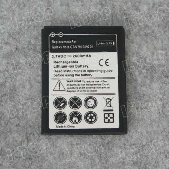 2600mAh Li-ion Battery For Samsung Galaxy Note i9220 GT-N7000 N7000 Rechargeable Battery