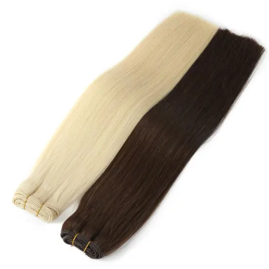 Wholesale 100% Remy Human Hair Weft Extensions Straight Double Drawn Virgin Hair Bundle