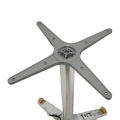 base de mesa de aluminio de metal D600XH720 mm SS 201 Roma Base de mesa de tres pies