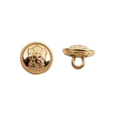 Clip Button with Logo and Sewing Shank: BM10212