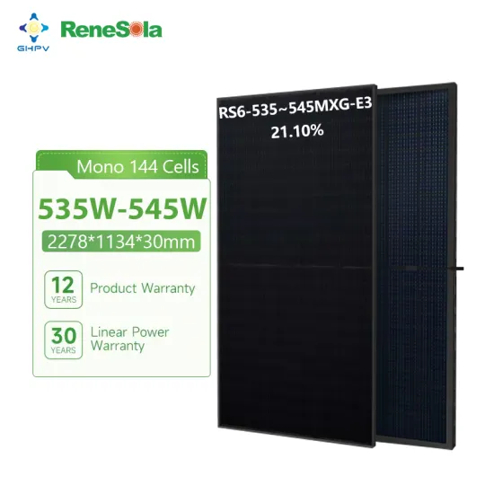 Renesola High-Power Monocrystalline Silicon Solar Panels: 535W, 540W, and 545W All-Black P-Type Bifacial BIPV Solar Panels