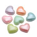 Multi Styles Solid Color Heart Design Resin Beads Diy Accessories for Keychain Necklace Bracelet Fashion Jewelry Making