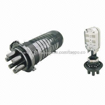 Fiber-optic splice closure, vertical type, heat-shrink sealing, 12 fibers, maximum of 144 fibers