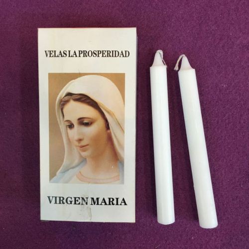 Panama 29G Round White Catholic Candle