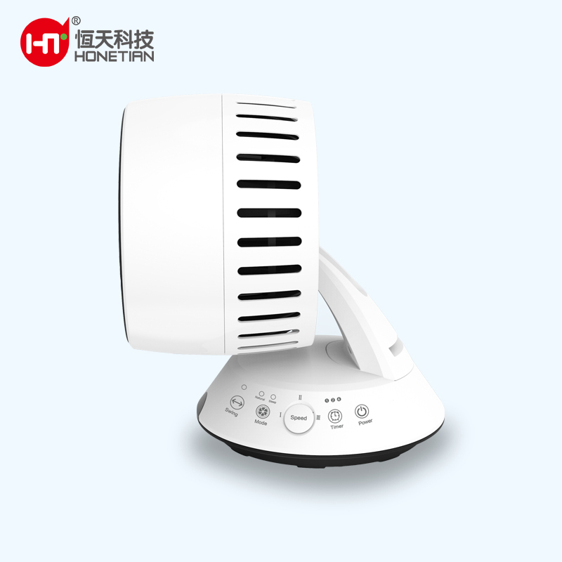 HONETIAN 3 speeds 3 modes 7 timer remote control powerful vortex 8 inches AC circulator table custom colors indoor plastics fan