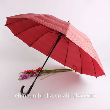 straight umbrella pongee fabric sun-protection umbrella rain umbrella