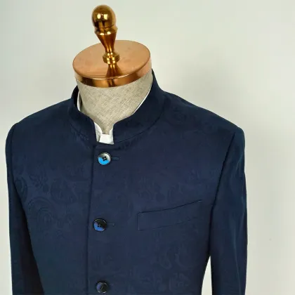 Guaranteed Quality wedding men's wedding suits tuxedos male suits slim fit coat chinese tunic suit