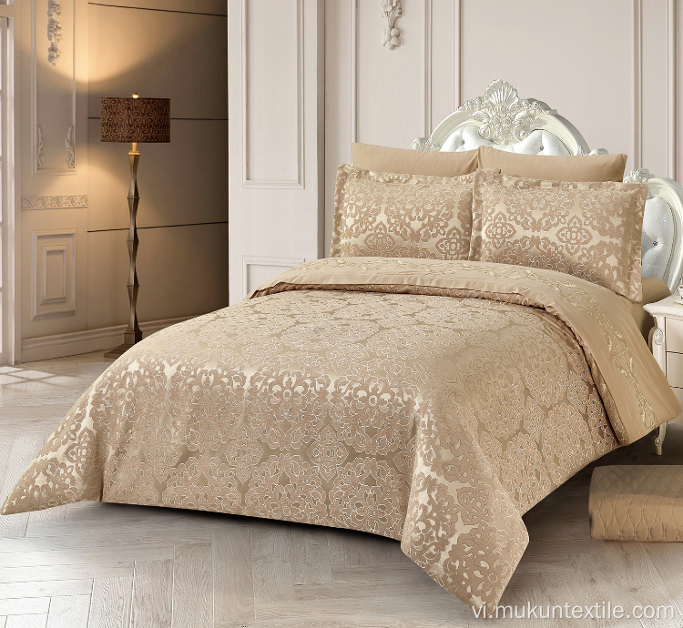 Bộ chăn ga gối đệm giường cỡ king jacquard quilt duvet comforter