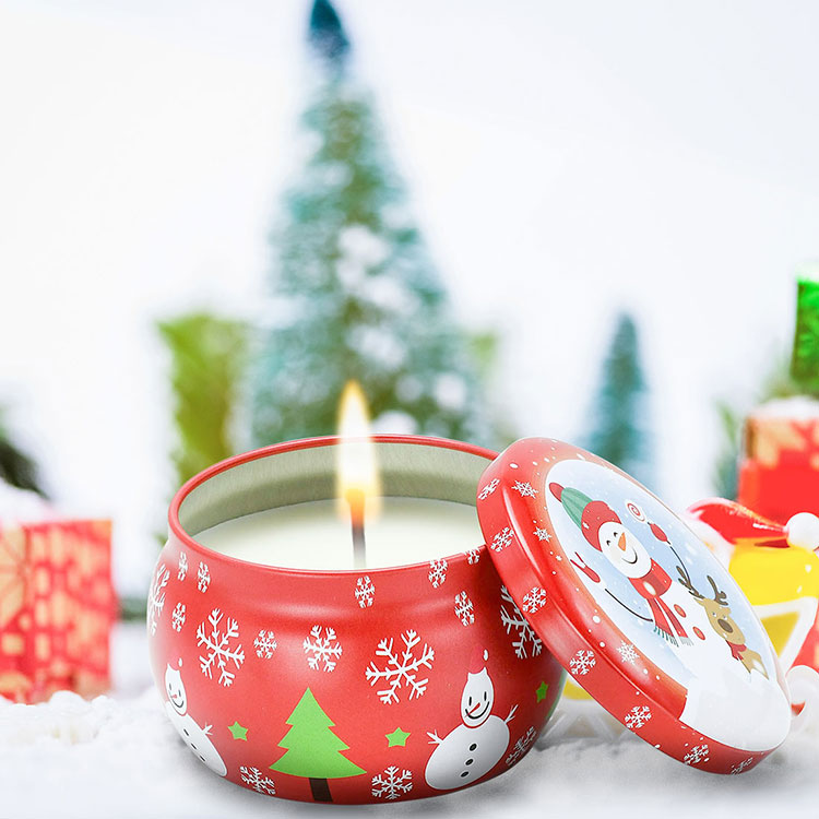 Großhandel duftende Weihnachtskerze mit Deckel