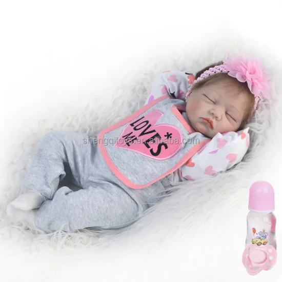 Realistic 55CM Baby Doll Toy with Sleepable Vinyl Skin and Realistic Hair