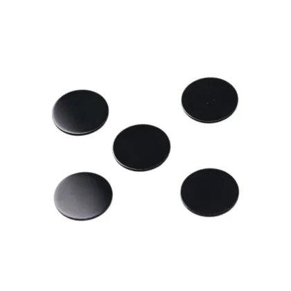 Natural Black Agate Round Loose Stone Inlaid Pendant