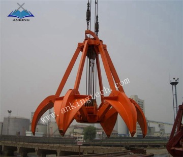 Mechanical Four ropes orange peel grab