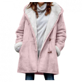 Invierno cálido sherpa forrado chaquetas para mujeres